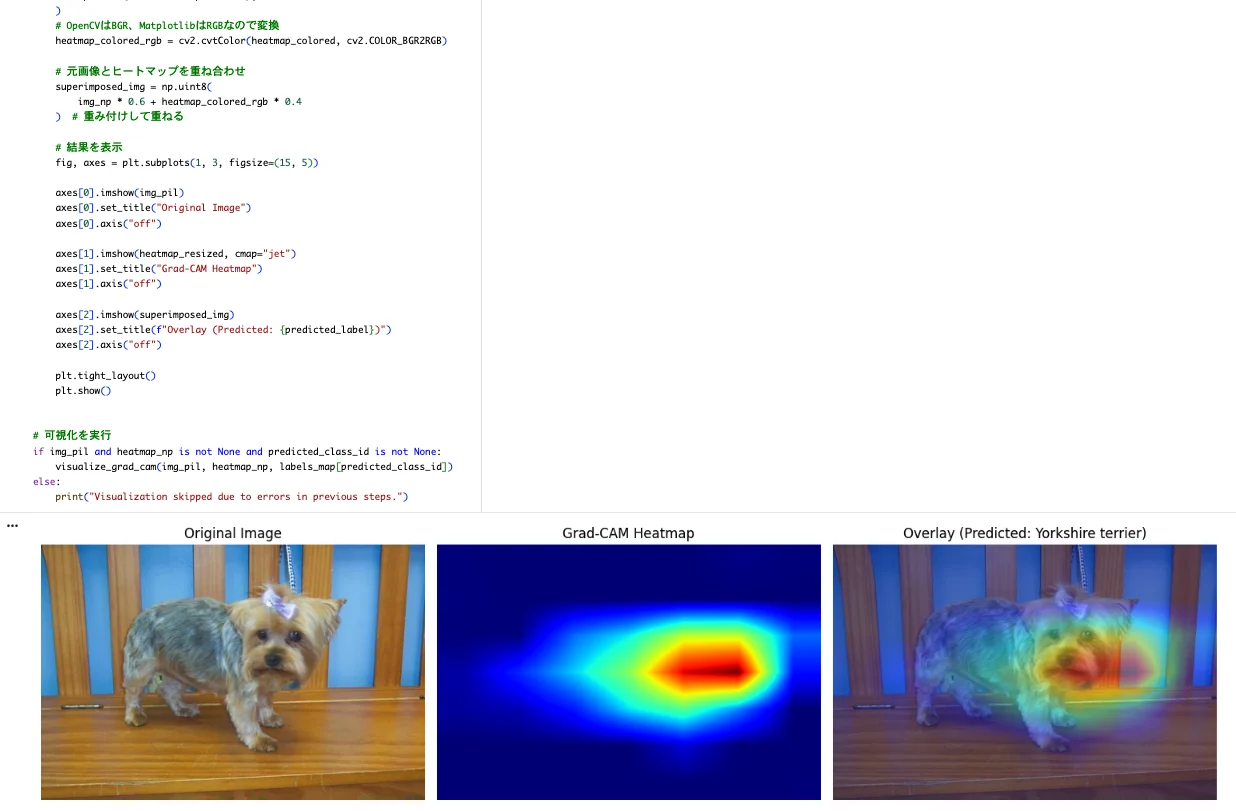PyTorchを用いたNotebook演習画面